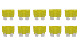 Auto Fuse Plug-In Type Big 20A Yellow (10pcs)